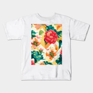 Begonias Light Abstract Artwork Kids T-Shirt